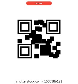 barcode icon isolated sign symbol vector illustration - high quality black style vector icons
