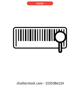 barcode icon isolated sign symbol vector illustration - high quality black style vector icons
