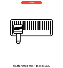 barcode icon isolated sign symbol vector illustration - high quality black style vector icons
