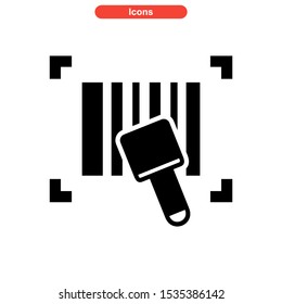 barcode icon isolated sign symbol vector illustration - high quality black style vector icons
