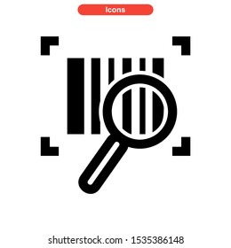 barcode icon isolated sign symbol vector illustration - high quality black style vector icons
