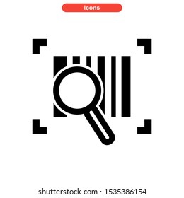 barcode icon isolated sign symbol vector illustration - high quality black style vector icons
