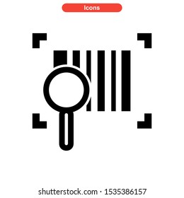 barcode icon isolated sign symbol vector illustration - high quality black style vector icons
