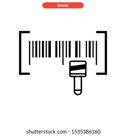 barcode icon isolated sign symbol vector illustration - high quality black style vector icons

