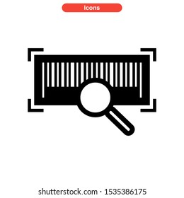 barcode icon isolated sign symbol vector illustration - high quality black style vector icons
