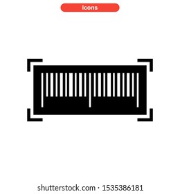 barcode icon isolated sign symbol vector illustration - high quality black style vector icons
