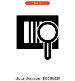barcode icon isolated sign symbol vector illustration - high quality black style vector icons
