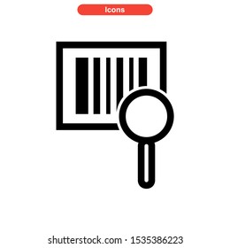 barcode icon isolated sign symbol vector illustration - high quality black style vector icons
