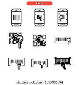barcode icon isolated sign symbol vector illustration - Collection of high quality black style vector icons
