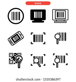 barcode icon isolated sign symbol vector illustration - Collection of high quality black style vector icons
