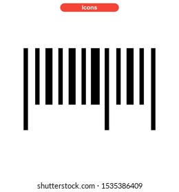 barcode icon isolated sign symbol vector illustration - high quality black style vector icons

