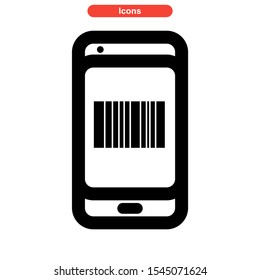 barcode icon isolated sign symbol vector illustration - high quality black style vector icons
