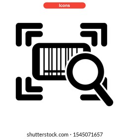 barcode icon isolated sign symbol vector illustration - high quality black style vector icons
