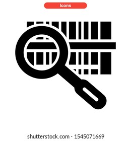 barcode icon isolated sign symbol vector illustration - high quality black style vector icons
