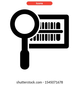 barcode icon isolated sign symbol vector illustration - high quality black style vector icons
