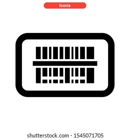 barcode icon isolated sign symbol vector illustration - high quality black style vector icons
