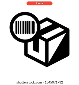 barcode icon isolated sign symbol vector illustration - high quality black style vector icons
