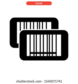 barcode icon isolated sign symbol vector illustration - high quality black style vector icons

