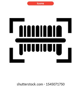 barcode icon isolated sign symbol vector illustration - high quality black style vector icons
