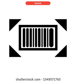 barcode icon isolated sign symbol vector illustration - high quality black style vector icons
