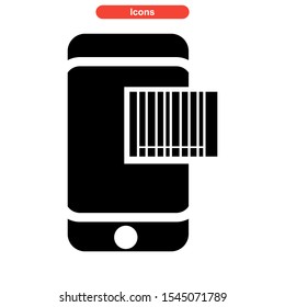 barcode icon isolated sign symbol vector illustration - high quality black style vector icons
