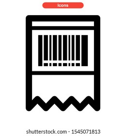 barcode icon isolated sign symbol vector illustration - high quality black style vector icons

