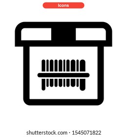 barcode icon isolated sign symbol vector illustration - high quality black style vector icons
