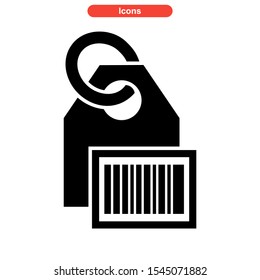 barcode icon isolated sign symbol vector illustration - high quality black style vector icons
