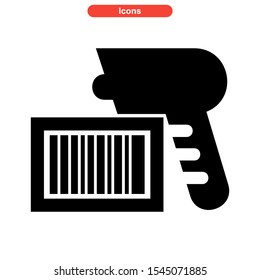 barcode icon isolated sign symbol vector illustration - high quality black style vector icons
