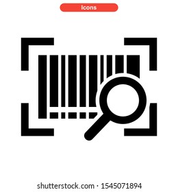 barcode icon isolated sign symbol vector illustration - high quality black style vector icons
