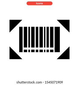 barcode icon isolated sign symbol vector illustration - high quality black style vector icons
