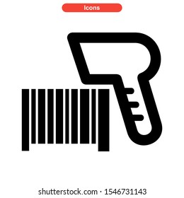 barcode icon isolated sign symbol vector illustration - high quality black style vector icons
