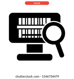 barcode icon isolated sign symbol vector illustration - high quality black style vector icons
