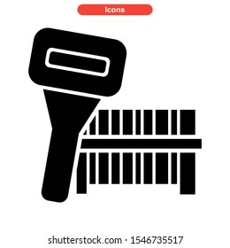 barcode icon isolated sign symbol vector illustration - high quality black style vector icons
