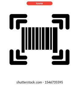 barcode icon isolated sign symbol vector illustration - high quality black style vector icons
