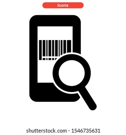 barcode icon isolated sign symbol vector illustration - high quality black style vector icons
