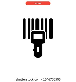 barcode icon isolated sign symbol vector illustration - high quality black style vector icons
