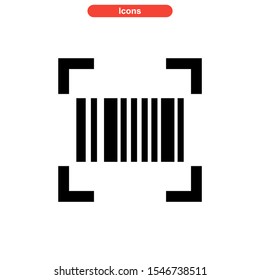barcode icon isolated sign symbol vector illustration - high quality black style vector icons
