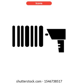 barcode icon isolated sign symbol vector illustration - high quality black style vector icons
