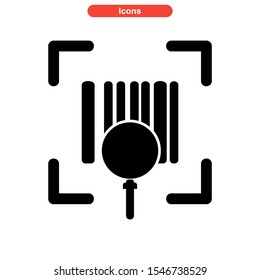 barcode icon isolated sign symbol vector illustration - high quality black style vector icons
