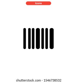 barcode icon isolated sign symbol vector illustration - high quality black style vector icons

