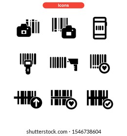 barcode icon isolated sign symbol vector illustration - Collection of high quality black style vector icons
