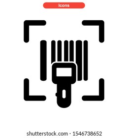 barcode icon isolated sign symbol vector illustration - high quality black style vector icons
