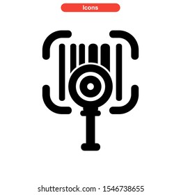 barcode icon isolated sign symbol vector illustration - high quality black style vector icons
