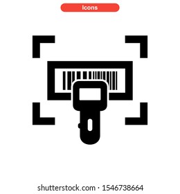 barcode icon isolated sign symbol vector illustration - high quality black style vector icons
