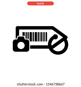 barcode icon isolated sign symbol vector illustration - high quality black style vector icons
