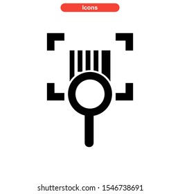 barcode icon isolated sign symbol vector illustration - high quality black style vector icons
