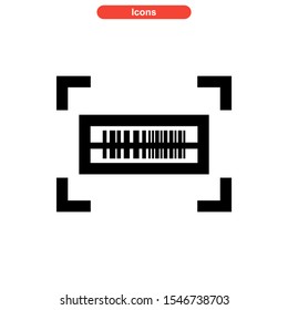 barcode icon isolated sign symbol vector illustration - high quality black style vector icons
