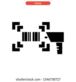 barcode icon isolated sign symbol vector illustration - high quality black style vector icons
