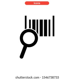 barcode icon isolated sign symbol vector illustration - high quality black style vector icons
